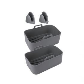 Air Fryer Accessories Reusable Air Fryer Silicone Liners (Color: gray, Type: Kitchen Supplies)