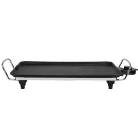 1Pc Electric Barbecue Grill Hot Plate Cooking BBQ Griddle Non Stick Table Top Grill Griddle For Indoor Outdoor Camping Picnic Family Gathering Friend (Option: M)