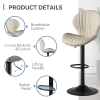 Bar Stools Set of 2 Modern Swivel Bar Chairs, Barstools Counter Height with High Backrest, Easy 3-5 Minute Assembly for Bar, Kitchen, Dining Room