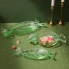Christmas Candy Glass Plate, Christmas Theme Serving Tray for Holiday Desserts, Cookies & Candy Display, Festive Party Bowl