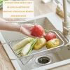 "Modern Kitchen Drain Rack - Foldable Stainless Steel Design Saves Counter Space"