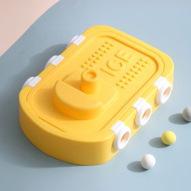 Ice Mold Machine Grid Cavity Flexible Silicone Ice Cream Machine (Color: Yellow)