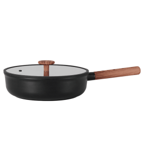 Deep Frying Pan-Silicone Cover (Color: Black)