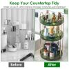 3 Tier Rotating Organizer 360° Spinning  Storage Tray 55LBS Load Countertop Shelves for Bottles