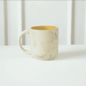 Handcrafted 7oz Beige Ceramic Coffee Mug (Option: 1PC)