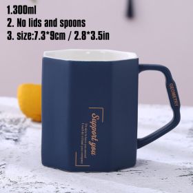 Christmas Ceramic Cup Creative Cute Santa Claus Astronaut Star Coffee Cup Large Capacity Milk Water Mug With Spoon Gift Box Xmas (Color: Without lid- spoon, Ships From: CN)