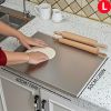 Stainless Steel Cutting Board for Kitchen - Large 304 Chopping Boards with Lip and Non-Slip Pad for Countertop