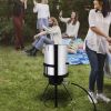 30QT Propane Turkey Fryer Set Silver Aluminum Pot with Black Round Iron Stand Outdoor Gas Deep Fryer Kit for Frying Turkey Seafood and Boiling Crawfis