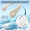 Bladeless Neck Fan with 180° Mountain Wind Cooling -Hands-Free Wearable & Ultra-Quiet, USB Rechargeable for Travel, Gym